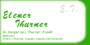elemer thurner business card